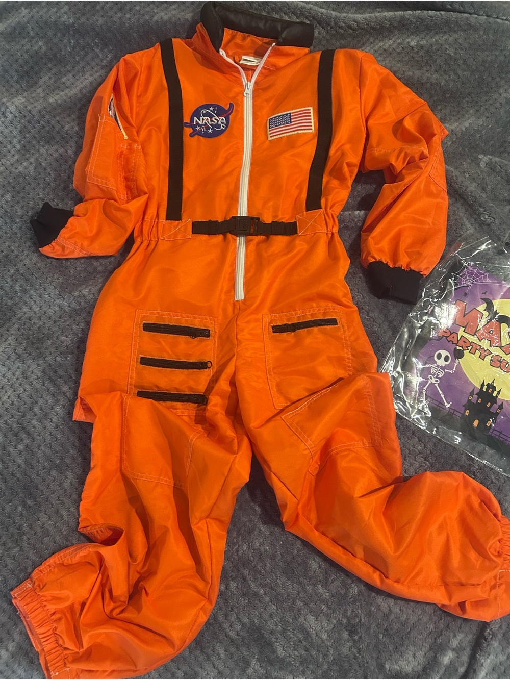 Excellent Condition Kids NASA Orange Space Suit for Halloween SzL 12-14